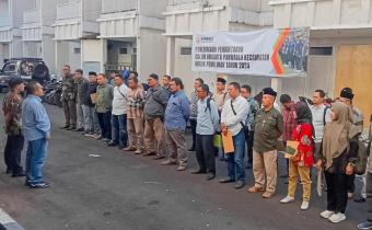 calon anggota panwascam 2024 sedang baris
