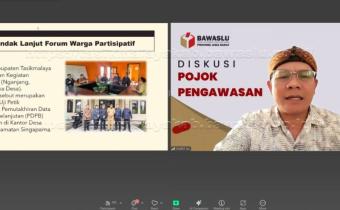 Anggota Bawaslu Kabupaten Tasikmalaya Jadi Narasumber Diskusi Pojok Pengawasan